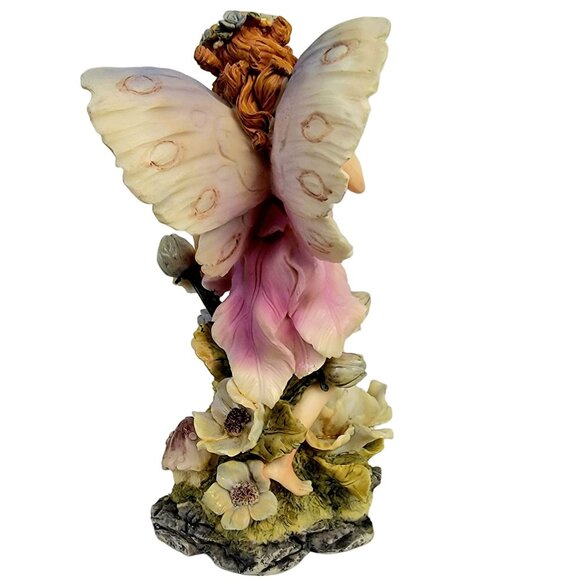 Vintage 90s Pink Ceramic Forest Fairy Figurine Home Decor Accent Fantasy Room - Picture 4 of 15